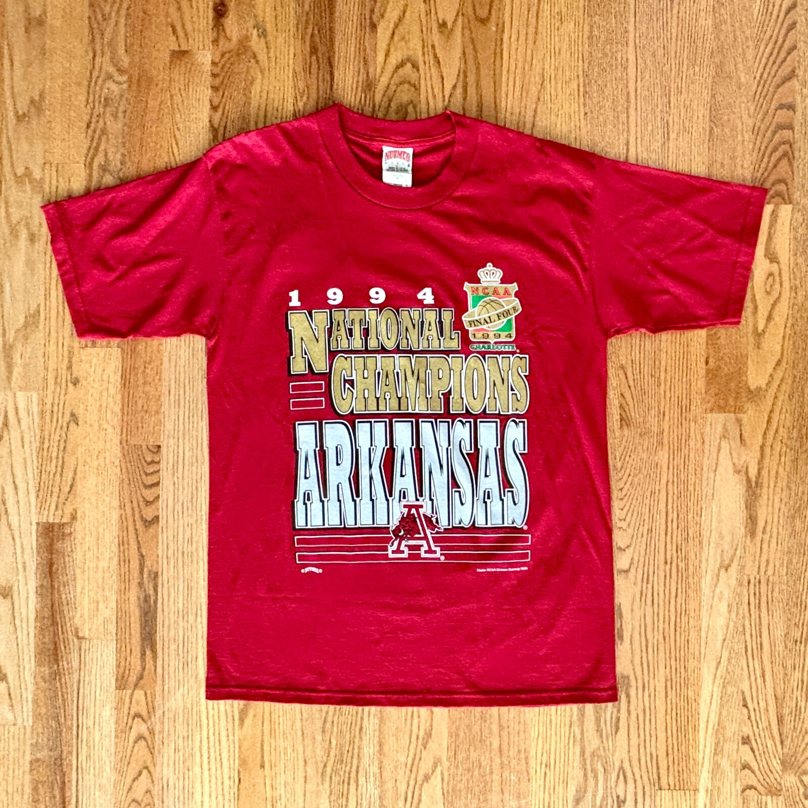 1994 National Champions ARKANSAS Red XL Shirt – Nutmeg - NEW WITH TAGS