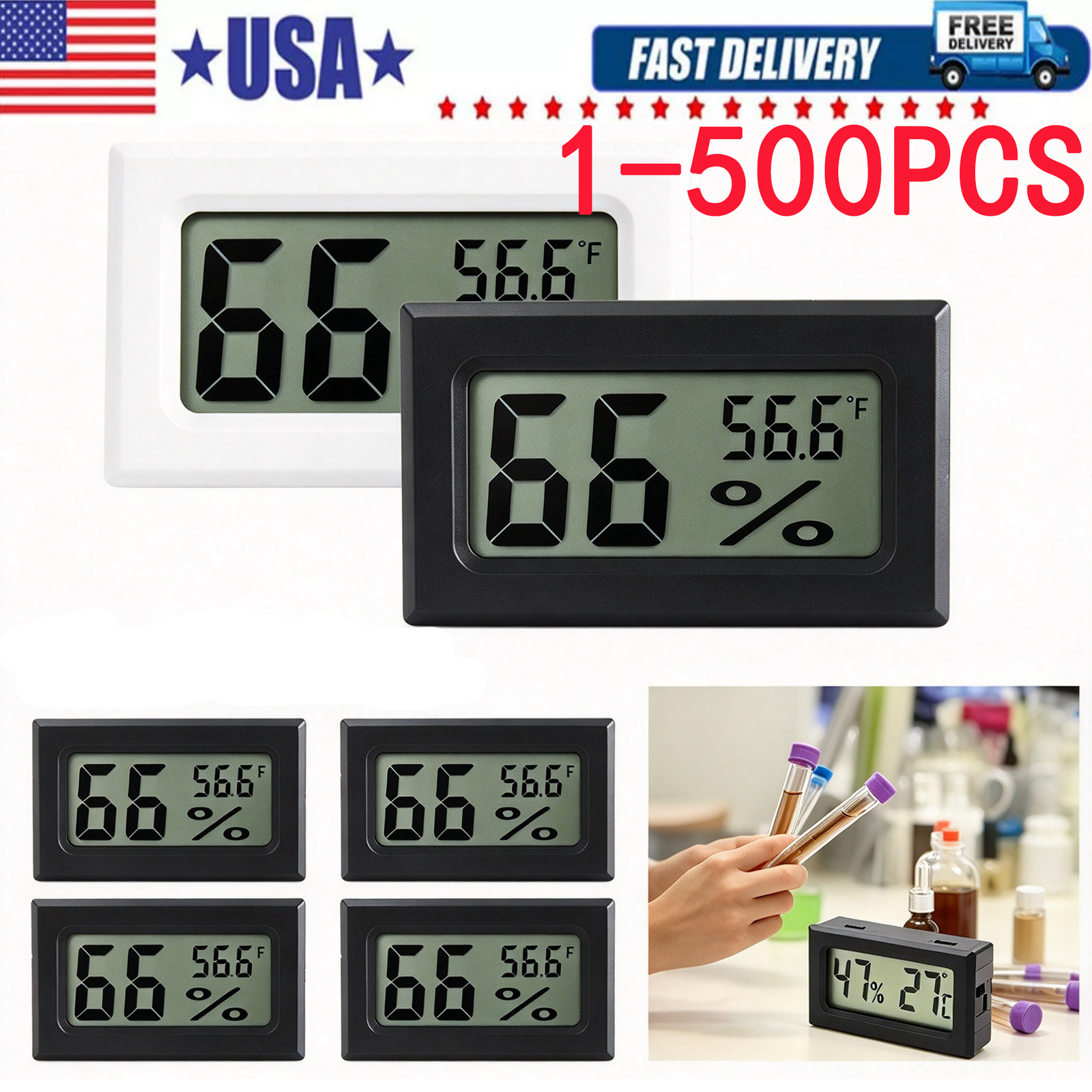 Mini Hygrometer Indoor Humidity Meter, Small Digital Thermometer Humidity Lot