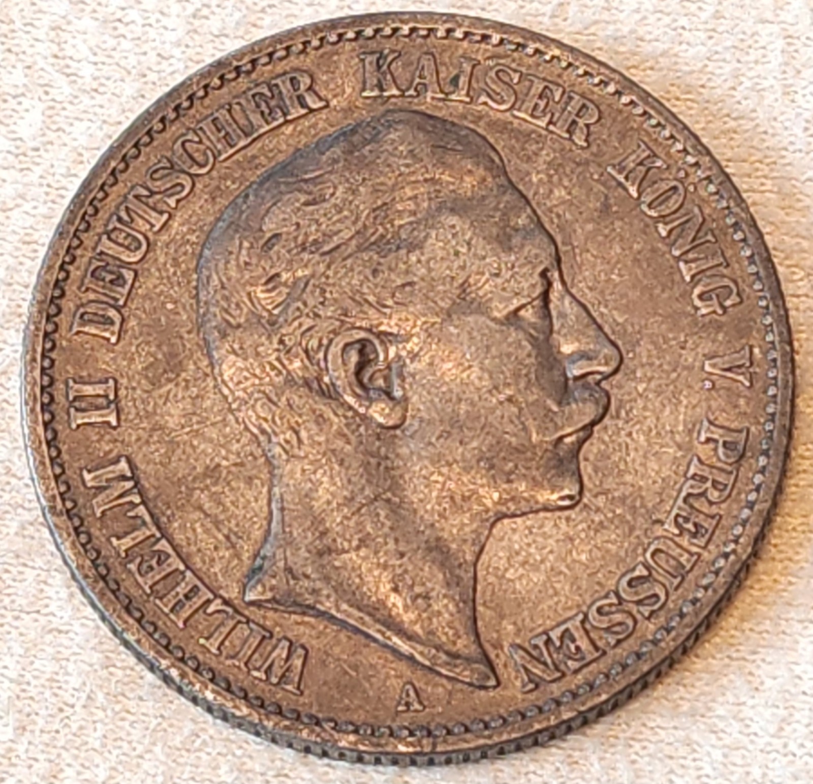 1898-A German States Prussia 5 Marks Large Silver Coin 1898-A German States Prussia 5 Marks Large Silver Coin
