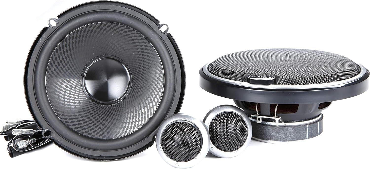 Kenwood KFC-P710PS 6.5in Component Speakers 4Ω 80W RMS 280W 1in Tweeters Pair