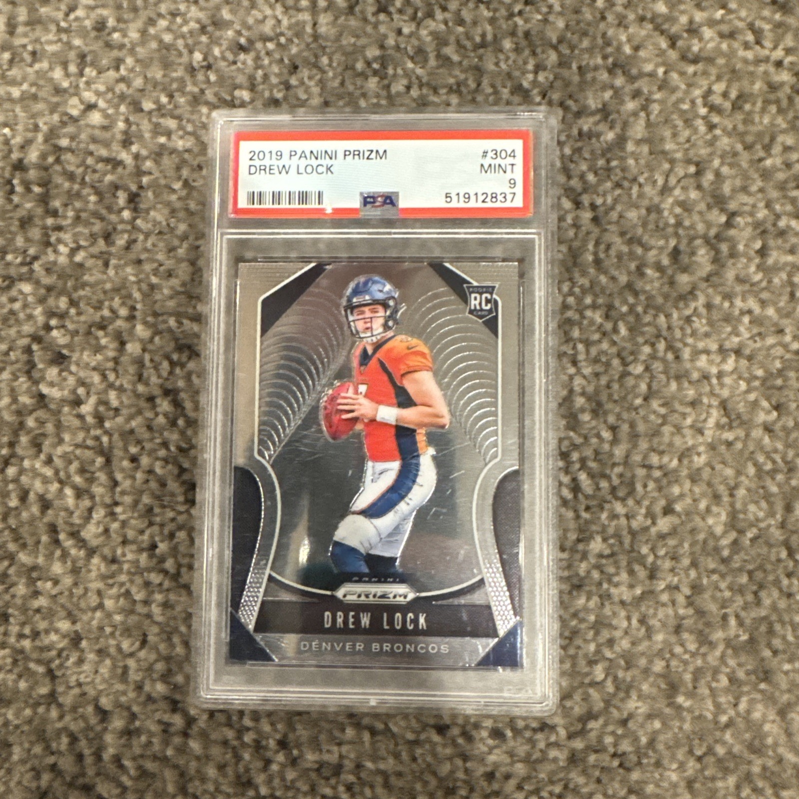 2019 Panini Prizm #304 Drew Lock PSA 9 ROOKIE RC