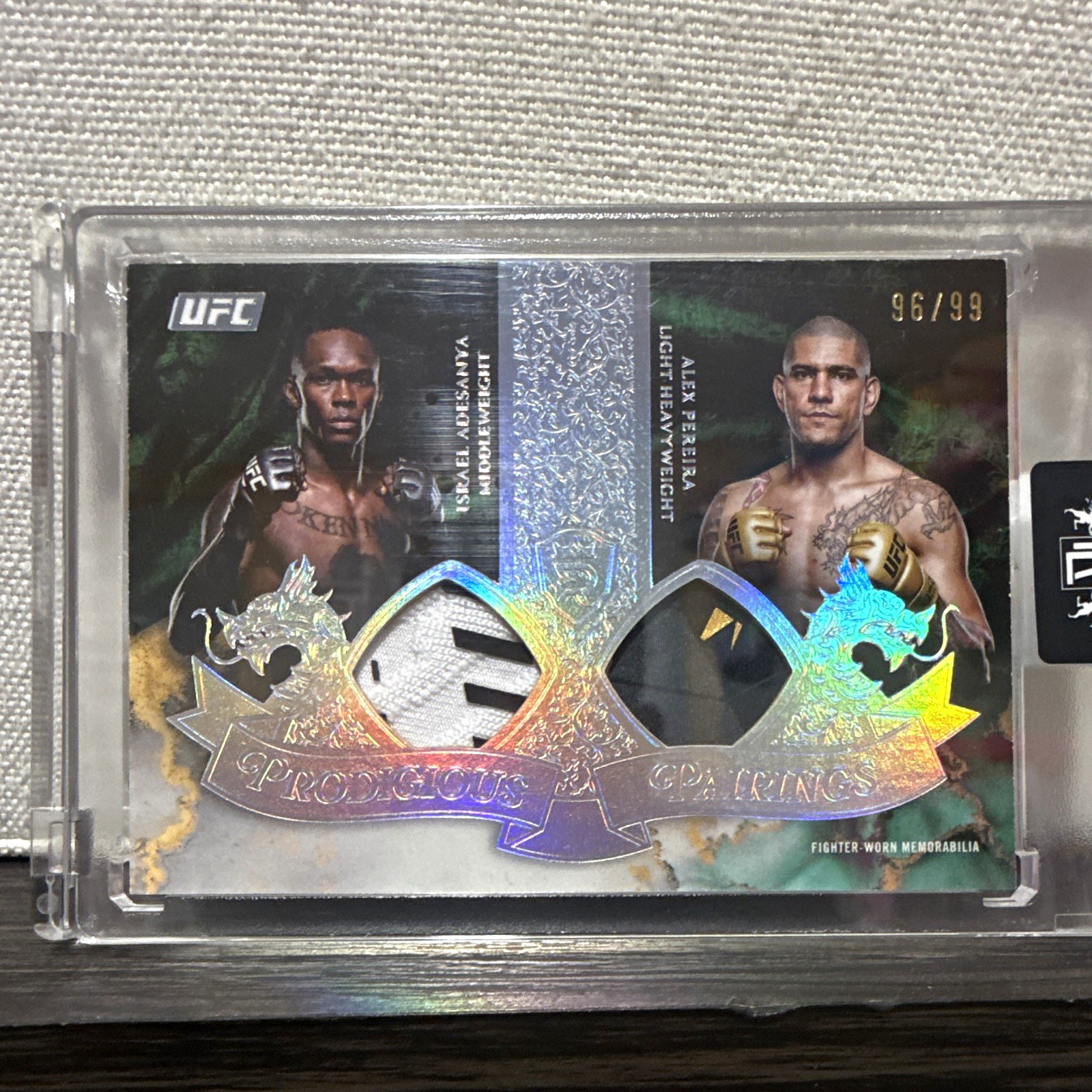 Topps 2025 Royalty Collection UFC Prodigious Pairings PRP-AP 96/99 Relic Topps 2025 Royalty Collection UFC Prodigious Pairings PRP-AP 96/99 Relic