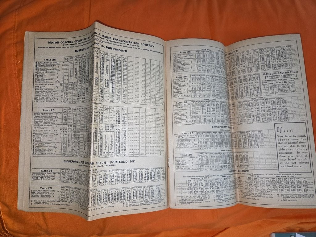 1944 Boston and Maine Rail and Bus Schedule 1944 Boston and Maine Rail and Bus Schedule