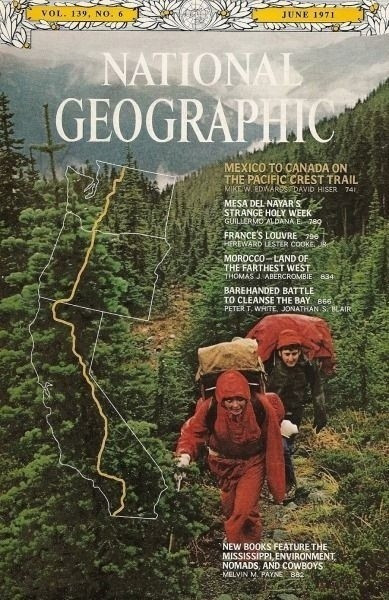 Vintage National Geographic Cover June 1971 Vol 139 No 6 Hiking Nature Poster