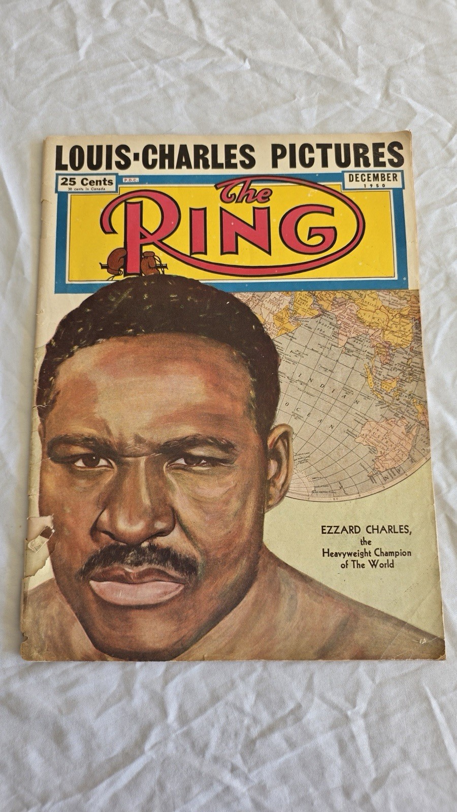 The Ring Magazine December 1950 Ezzard Charles Joe Louis Boxing Vintage
