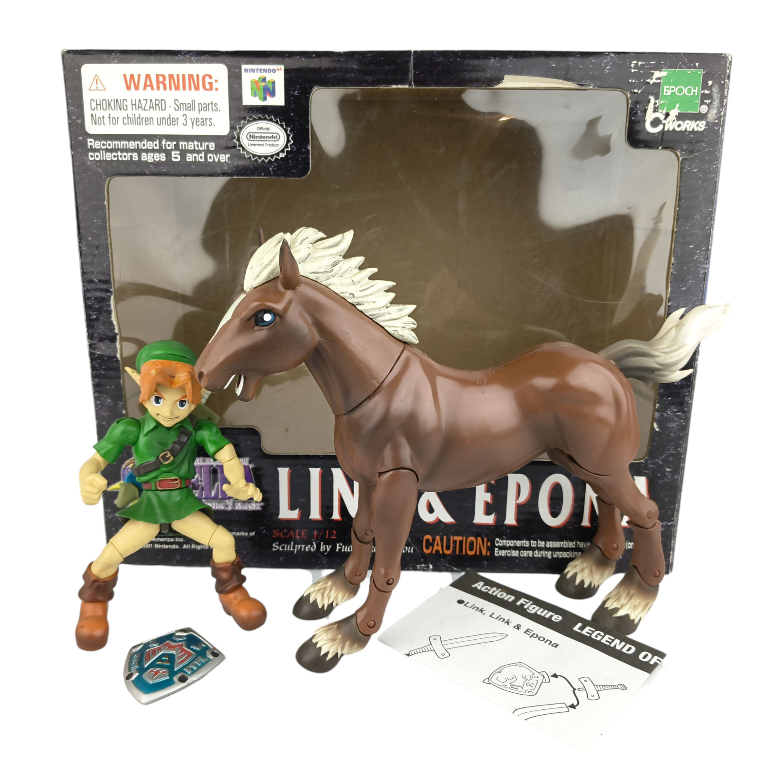 The Legend of Zelda Majora\'s Mask Link & Epona Figure 1/12 Epoch C-Works 2001