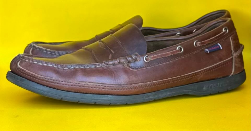 Sebago Sloop Leather Men’s Slip-On Beefroll Penny Moccasins Sebago Sloop Leather Men’s Slip-On Beefroll Penny Moccasins