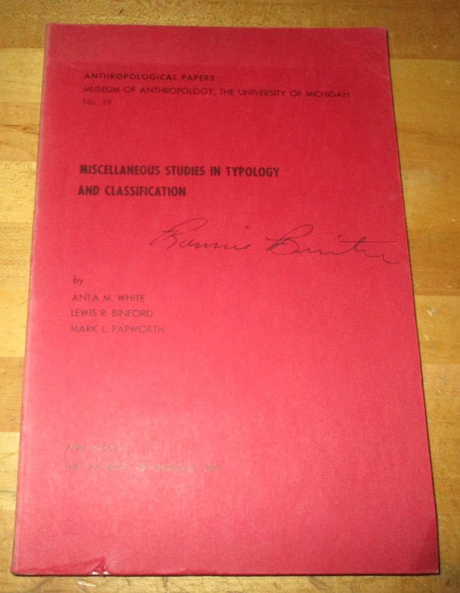 Miscellaneous Studies in Typology and Classification - Arrowheads, Tools Miscellaneous Studies in Typology and Classification - Arrowheads, Tools
