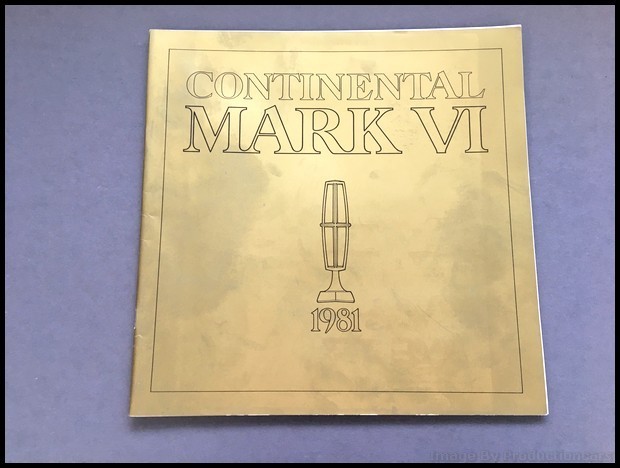 1981 Lincoln Continental Mark VI 28-page BIG SIZE Car Sales Brochure Catalog