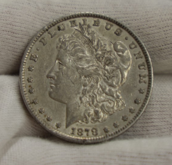 1878 7 TF  US Morgan Silver Dollar $1 XF  (Cleaned)