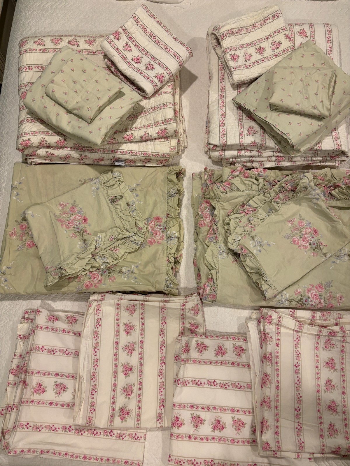 Simply Shabby Chic, 2 Twin Complete Bedding sets. +shades