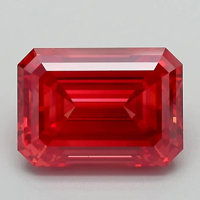 CERTIFIED 8.30 Ct Earth-Mined Natural red Diamond Emerald cut LOOSE VVS1/ 15 mm