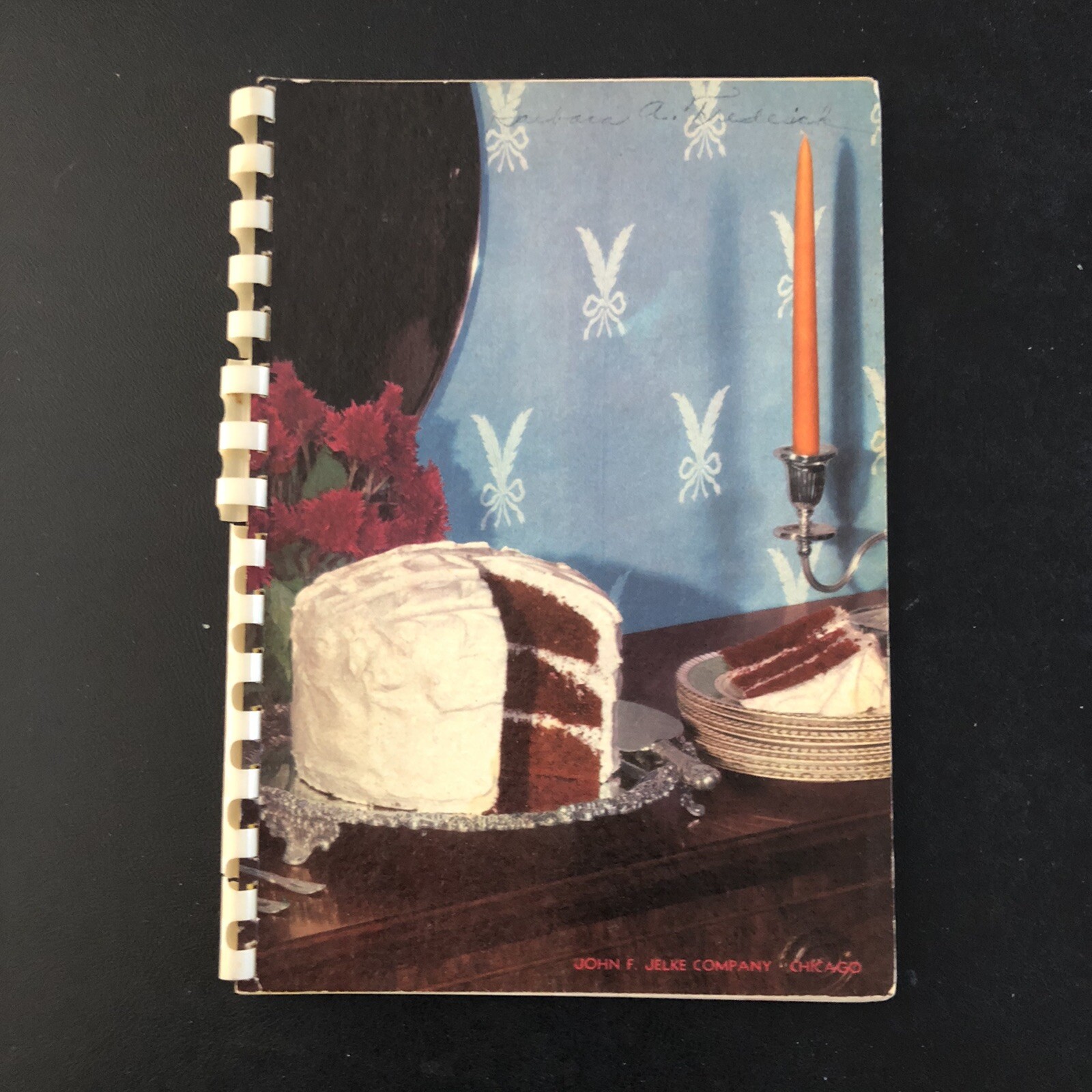 Vintage Jelkes Good Luck Recipes Cookbook 1936 Book From Chicago Spiral Bound PB
