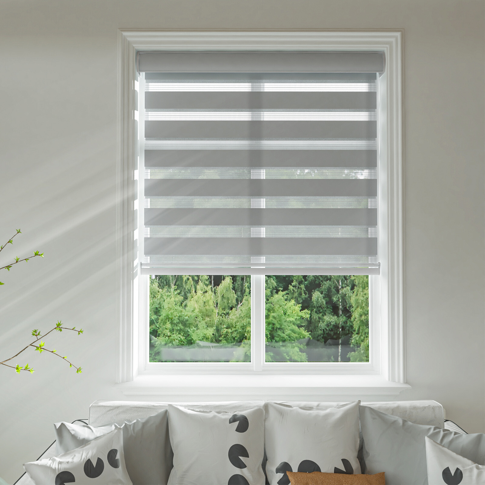 Horizontal Shade Window Blind Dual Zebra Roller Blinds Curtains,Easy to Install Horizontal Shade Window Blind Dual Zebra Roller Blinds Curtains,Easy to Install