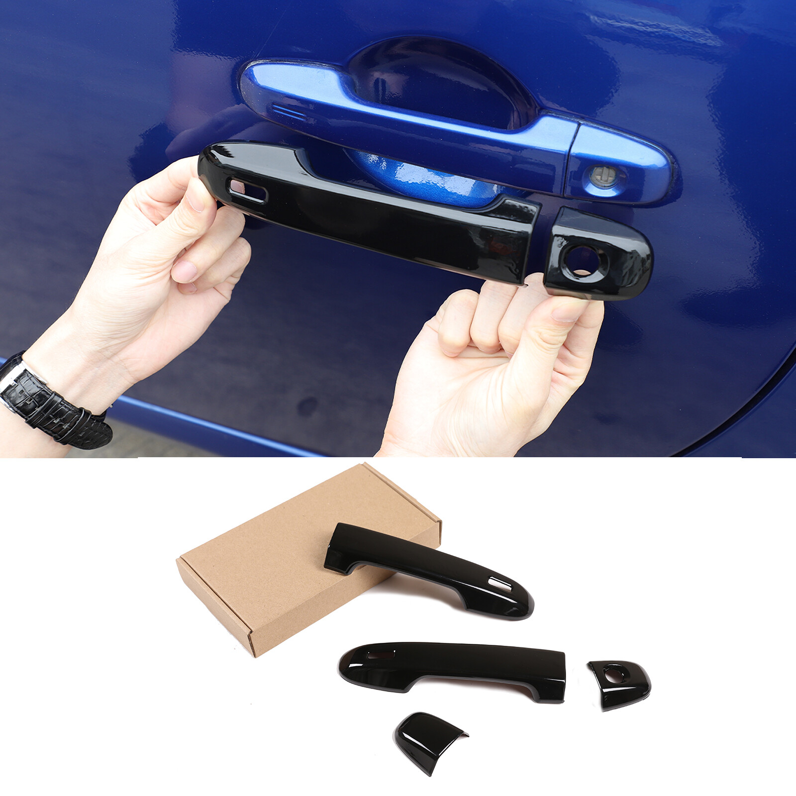 Gloss Black Exterior Door Handle Cover Trim set For GT86 GR86 Subaru BRZ 2012-26 Gloss Black Exterior Door Handle Cover Trim set For GT86 GR86 Subaru BRZ 2012-26