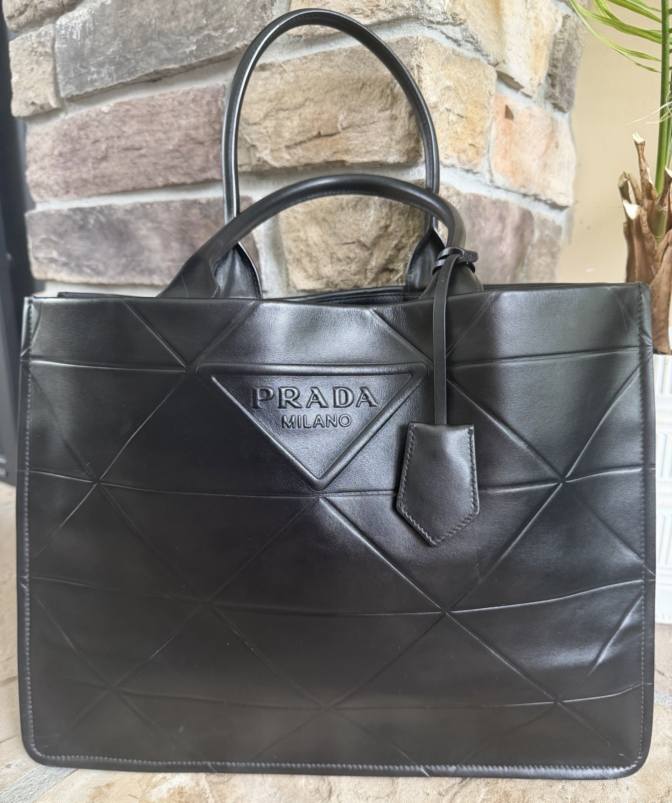 Prada Symbole Large Calfskin Leather Bag Prada Symbole Large Calfskin Leather Bag