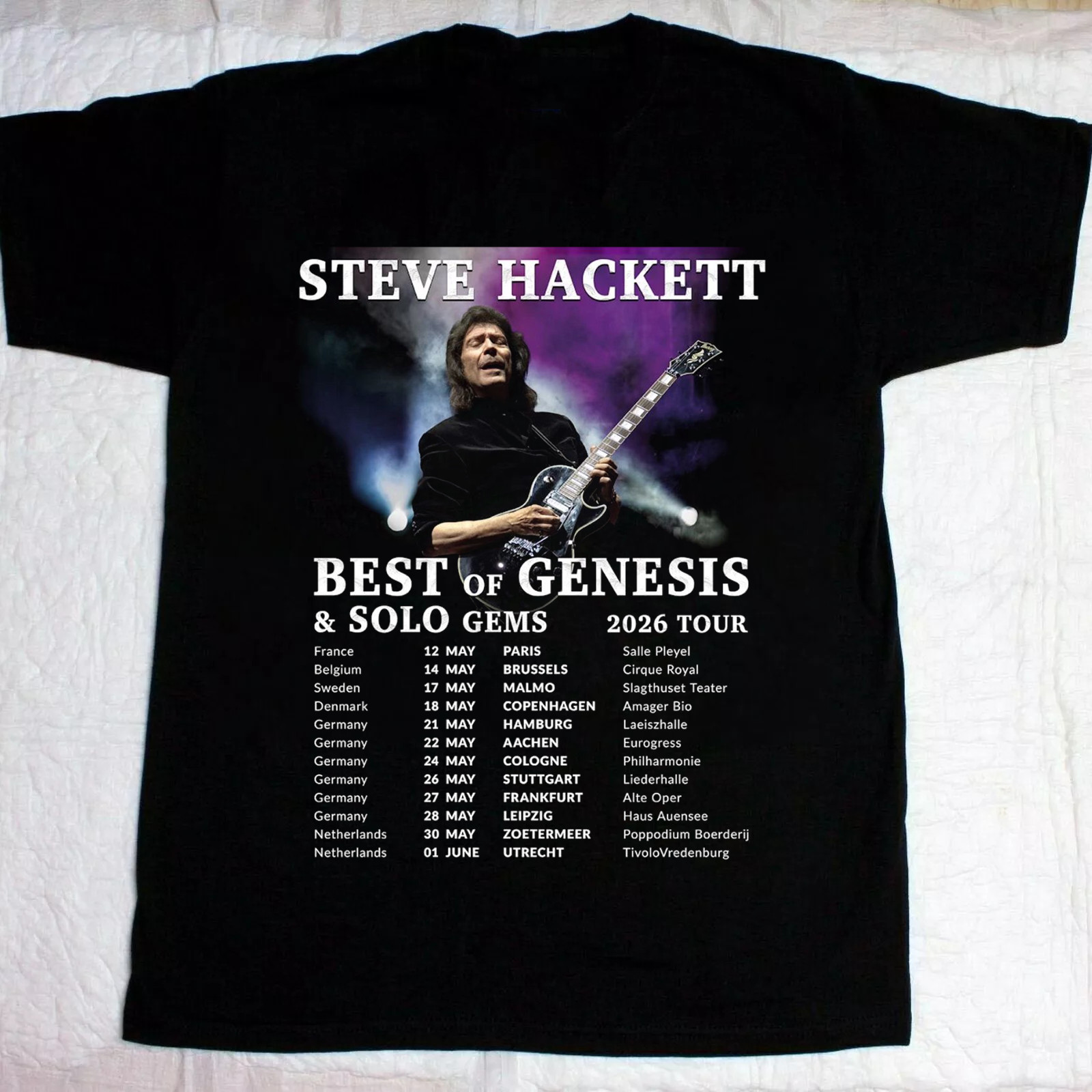 Steve Hackett Best Of Genesis And Solo Gems Progressive Rock Tour T-Shirt