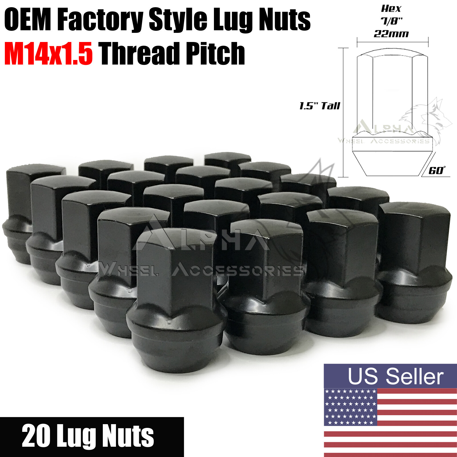 20 Dodge Challenger Charger Black OEM Factory Style Lug Nuts 14x1.5 Hellcat SRT8 20 Dodge Challenger Charger Black OEM Factory Style Lug Nuts 14x1.5 Hellcat SRT8