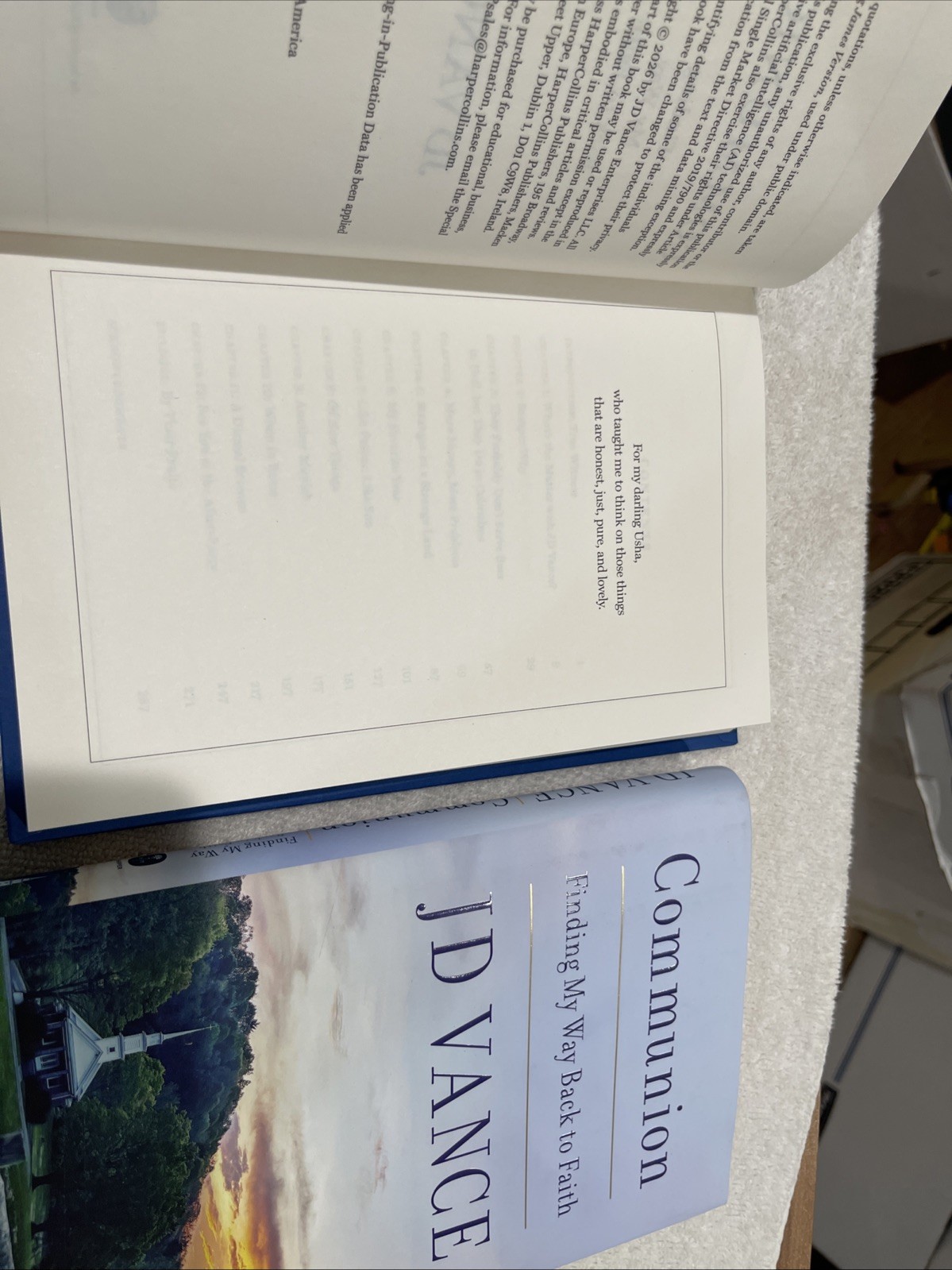 Communion : Finding My Way Back to Faith by J. D. Vance 1st EDITION Communion : Finding My Way Back to Faith by J. D. Vance 1st EDITION