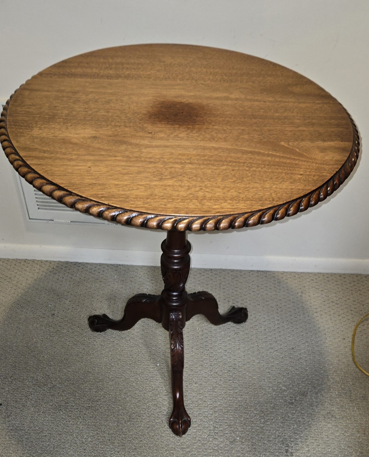 VINTAGE Mid 20th Century CHIPPENDALE Style MAHOGANY 28\