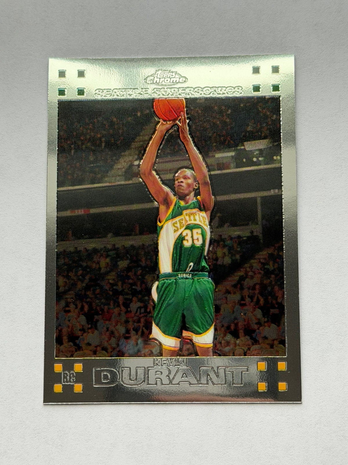 2007-08 Topps Chrome KEVIN DURANT #131 Supersonics ROOKIE RC Warriors Suns NM