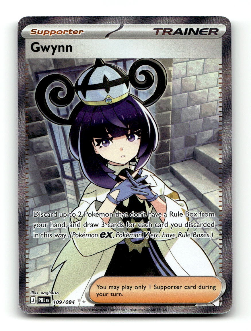 Gwynn 109/084 Ultra Rare Pitch Black Pokemon Holo Near Mint