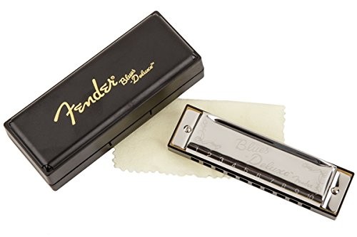 Fender Blues Deluxe 10-Hole Harmonica in the Key of C with Case Fender Blues Deluxe 10-Hole Harmonica in the Key of C with Case