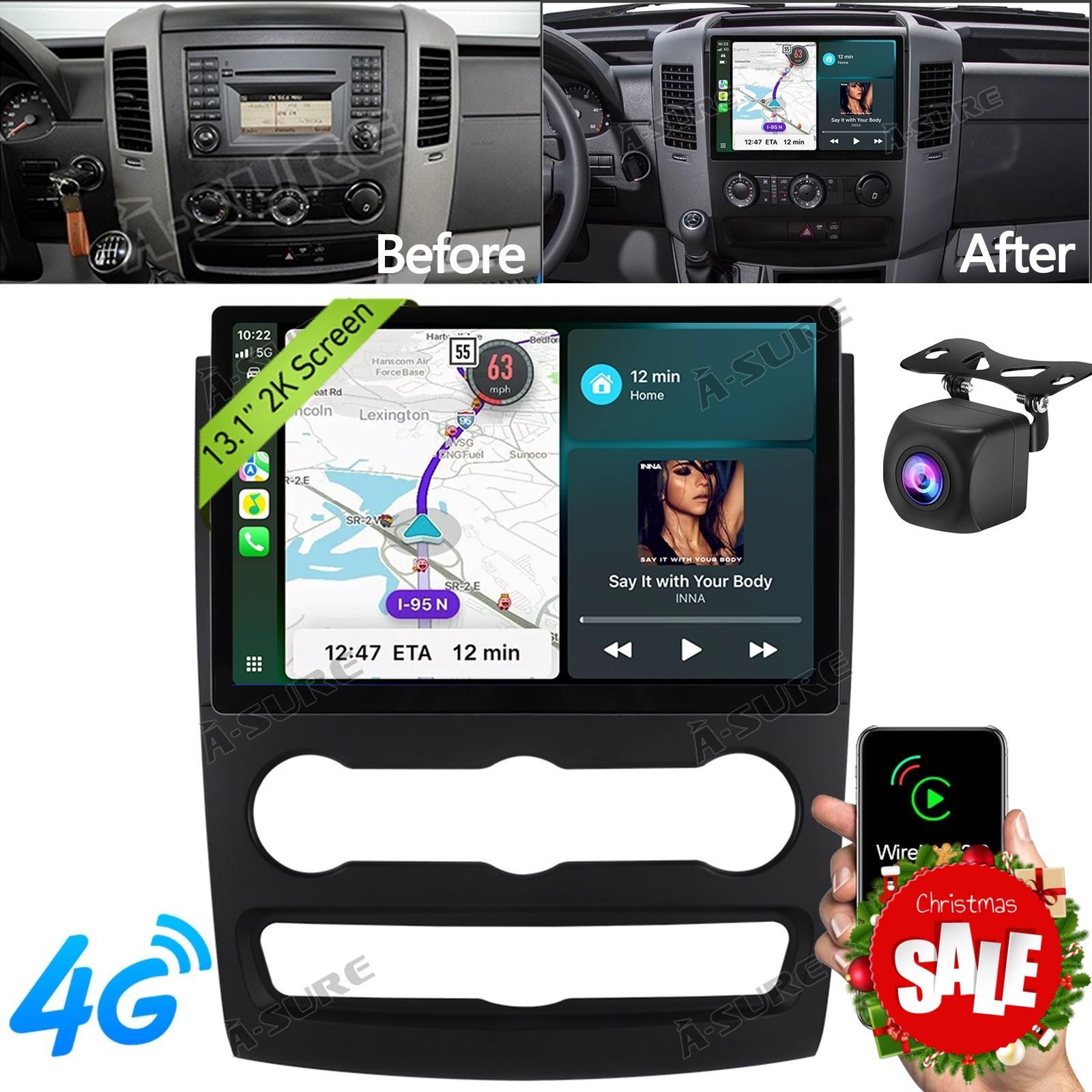 13.1\'\' 2K 64G For Mercedes Benz Sprinter 2006-2018 CarPlay Stereo GPS Radio +CAM