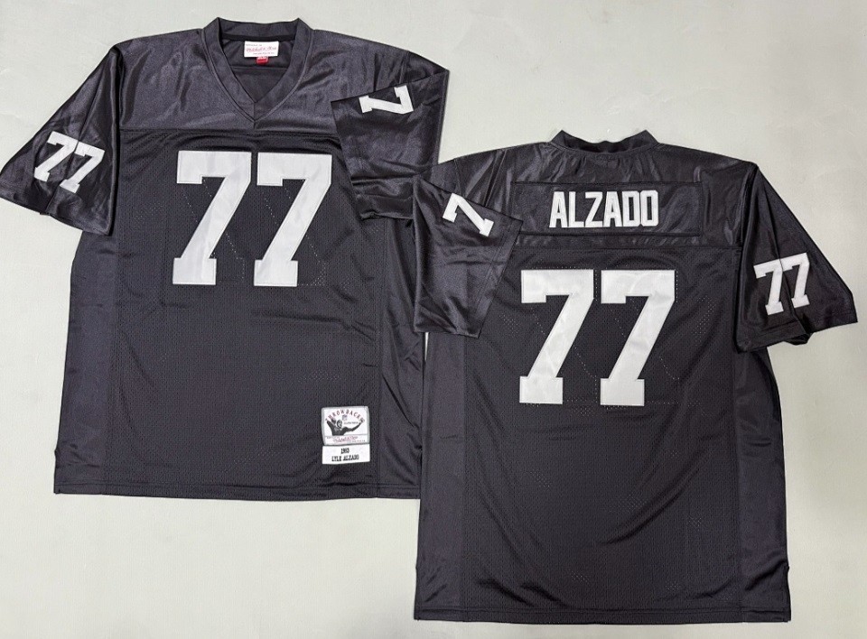 NEW Lyle Alzado #77 Los Angeles Raiders Throwback American Football NFL Jersey