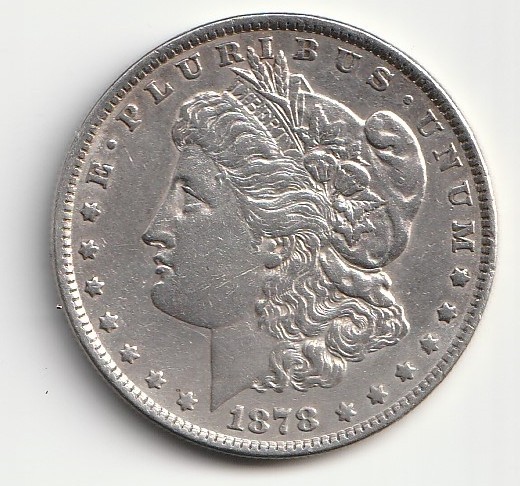 1878-P Morgan Dollar AU Very Nice Coin #736