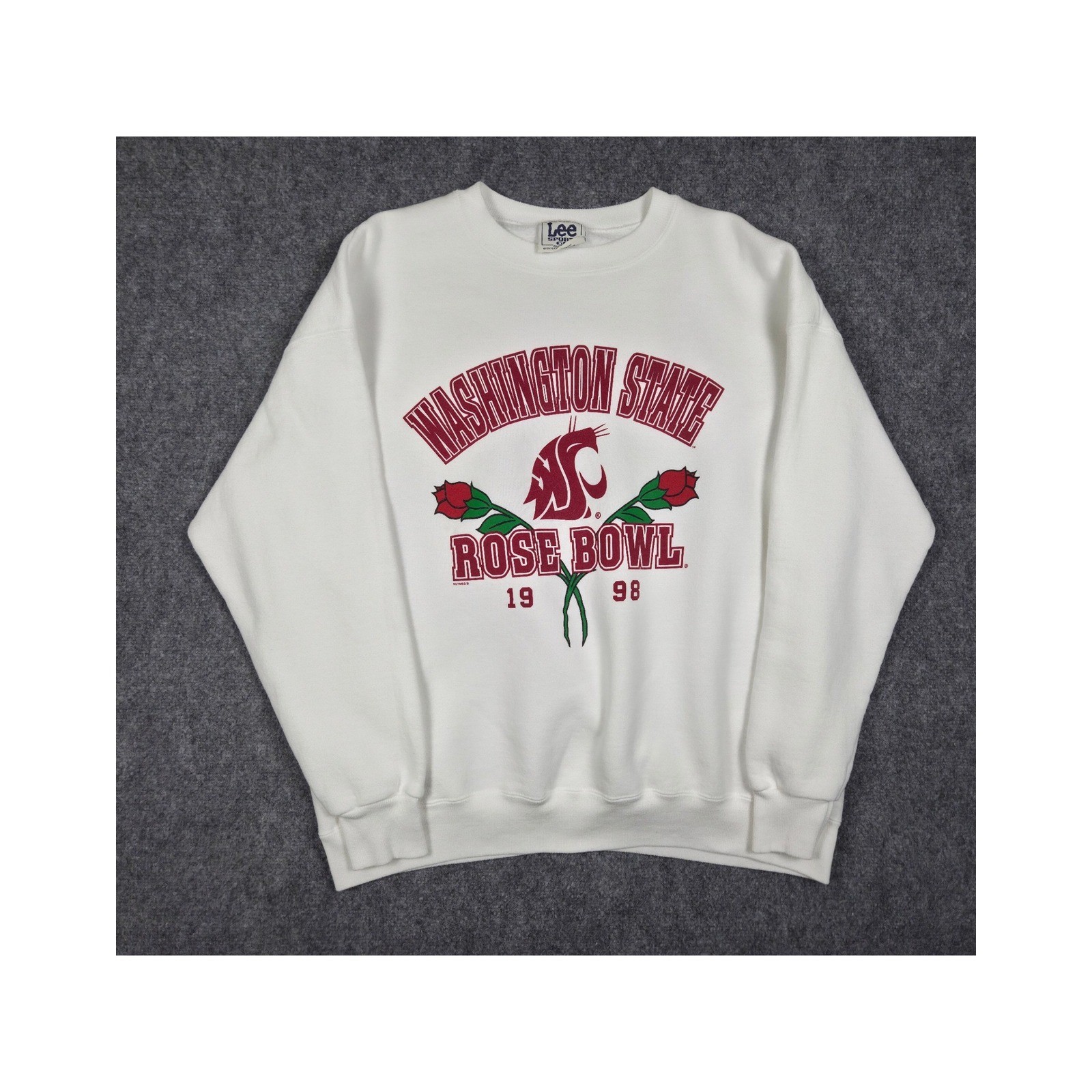 Vintage 90s Washington State Cougars Sweatshirt Mens XL Lee Sport 1998 Rose Bowl