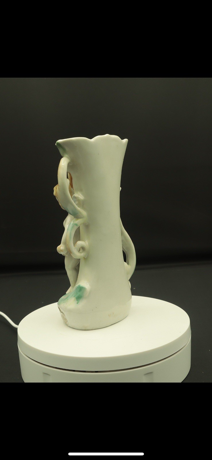 Vintage hand-painted ceramic bud vase