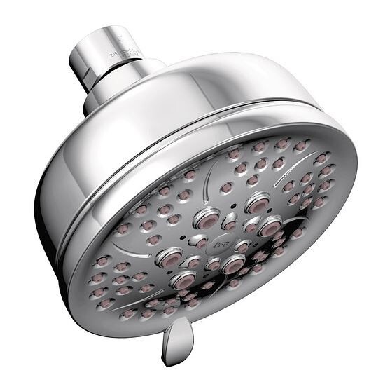 Moen CFG 48401GR 4-Function Wall Mount Shower Head Chrome 1.75 GPM New Moen CFG 48401GR 4-Function Wall Mount Shower Head Chrome 1.75 GPM New