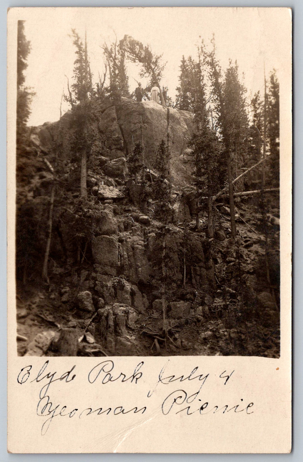 RPPC c1910s Clyde Park Mountains Yeoman Picnic Fourth of July Montana Postcard RPPC c1910s Clyde Park Mountains Yeoman Picnic Fourth of July Montana Postcard