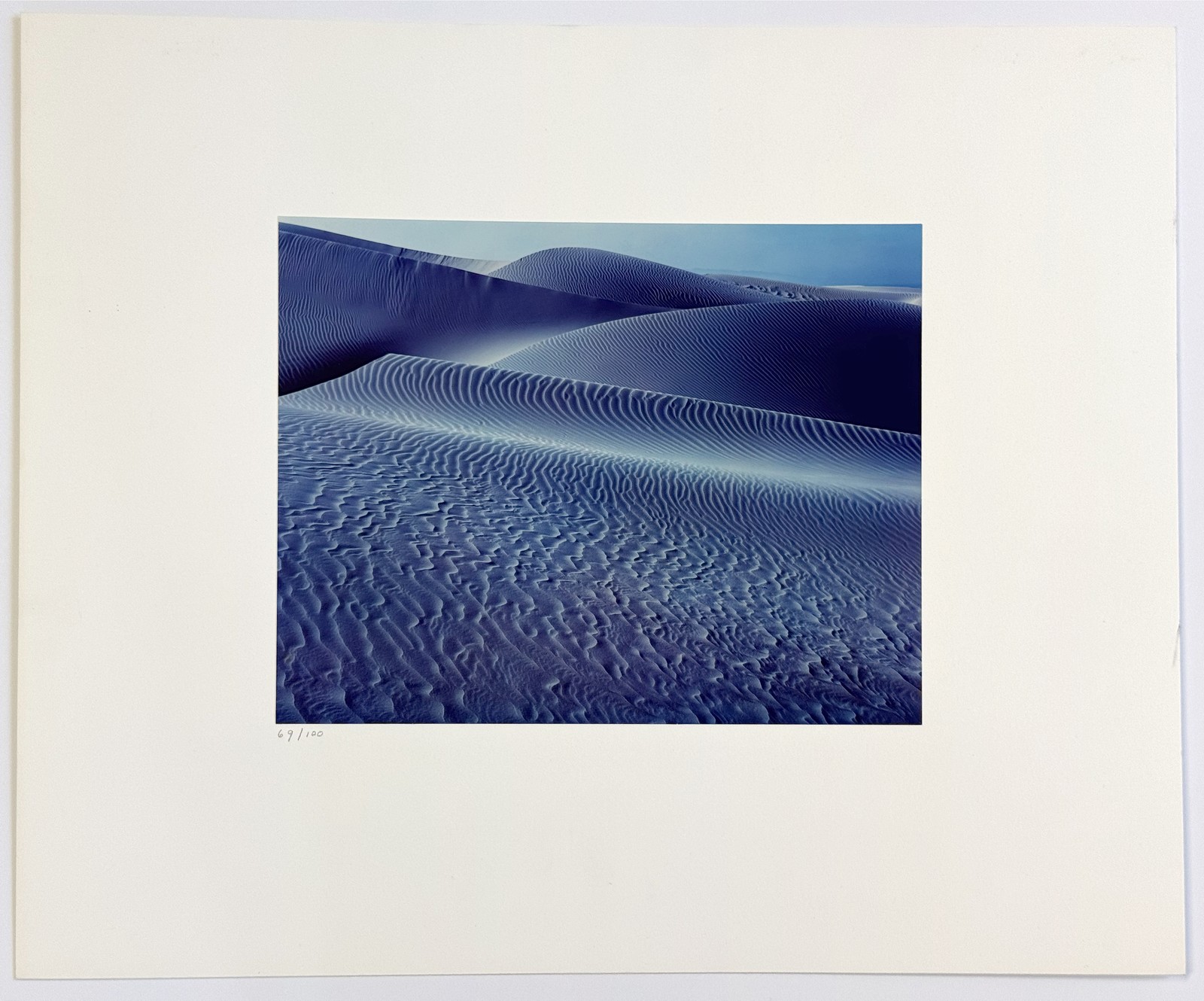 Edward Weston, Oceano Dunes (Blue) 1948, Dye Transfer Print Photo signed by Cole