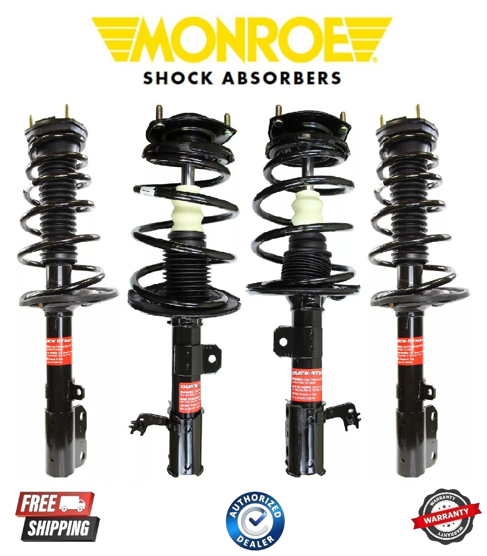 Monroe Front Rear Struts & Coil Springs Set for 2012-2017 Toyota Camry