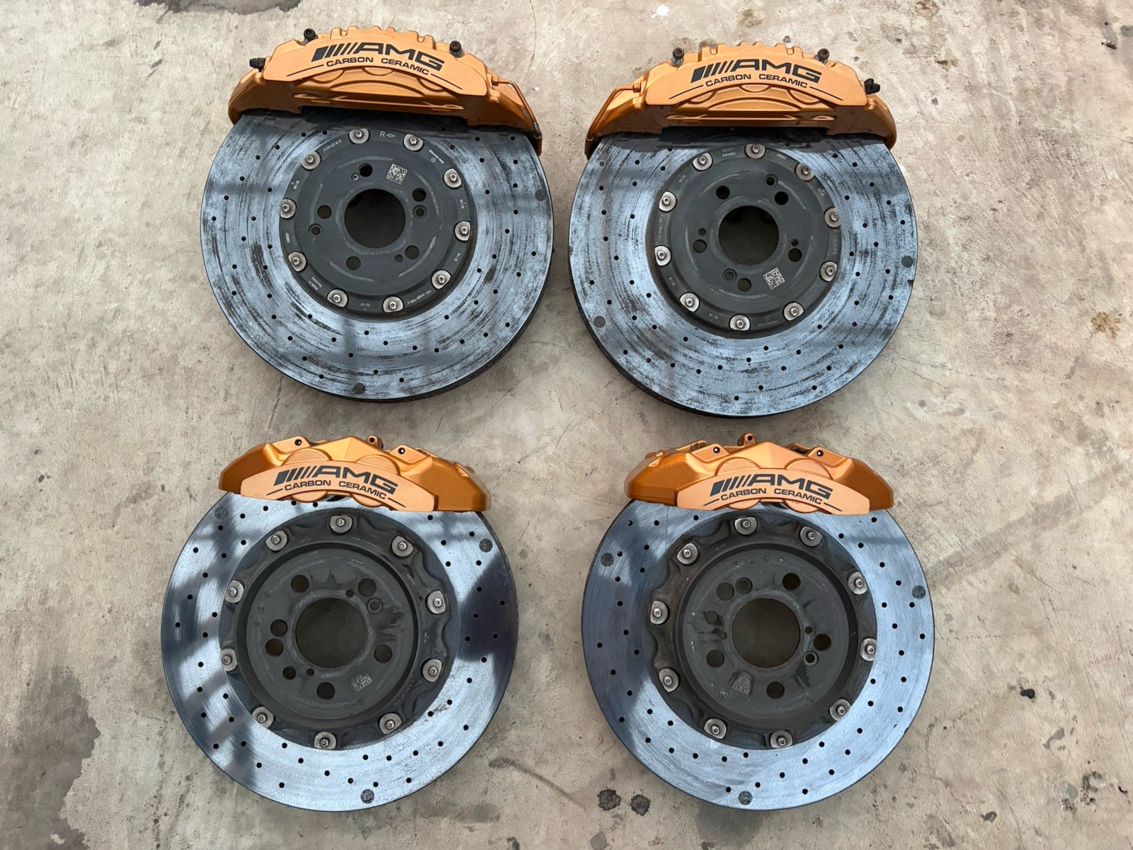 ✅ 12-18 OEM Mercedes W218 CLS63 AMG S Carbon Ceramic Brake Calipers W/ Rotors