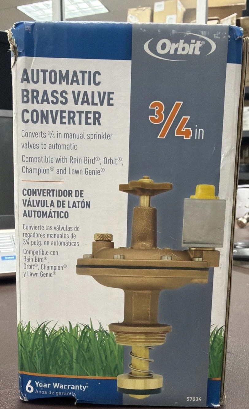 Orbit WaterMaster Underground 57034 3/4-Inch Brass Automatic Converter Valve New