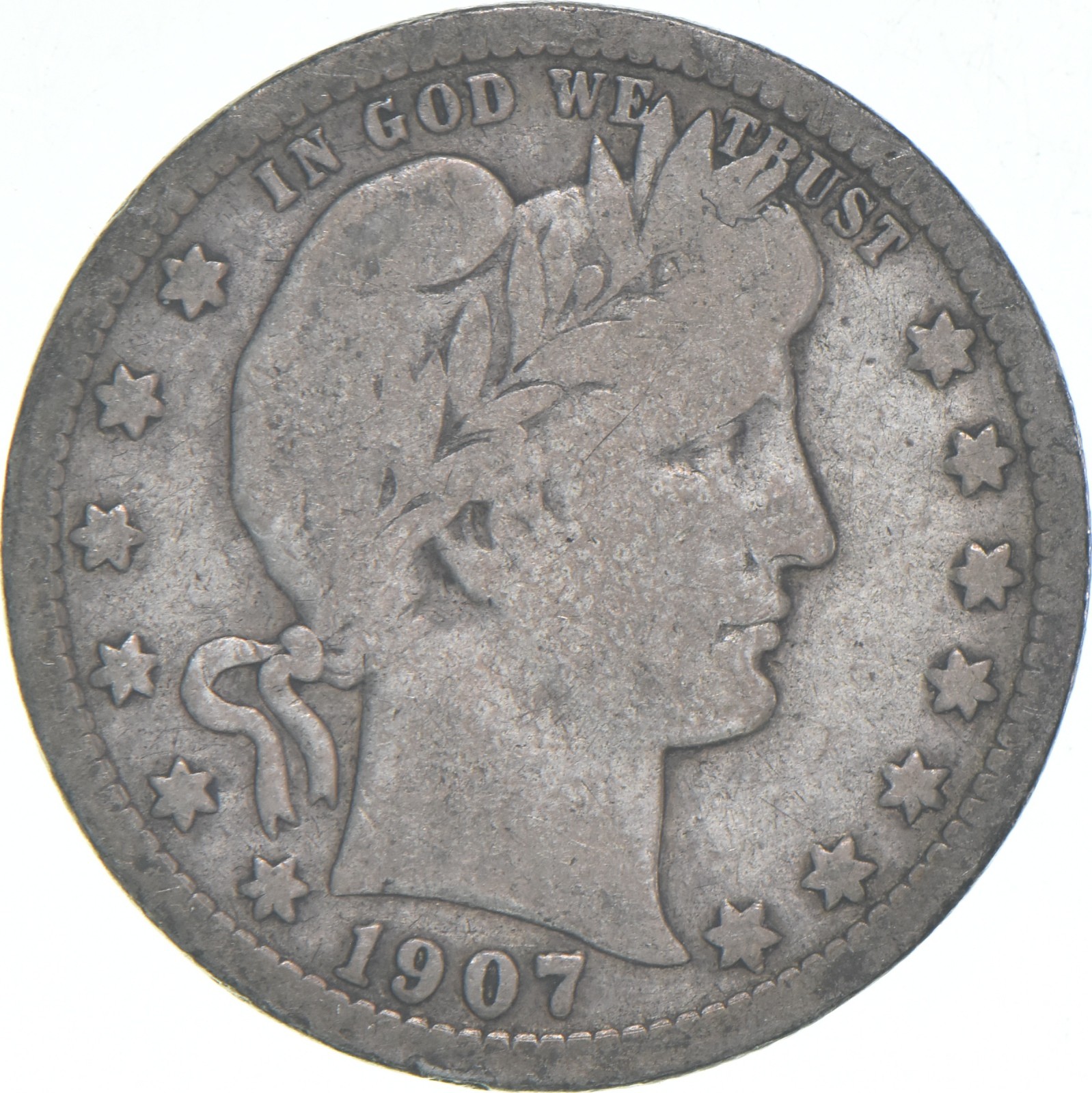 1907-D Barber Quarter Average Circ 1907-D Barber Quarter Average Circ