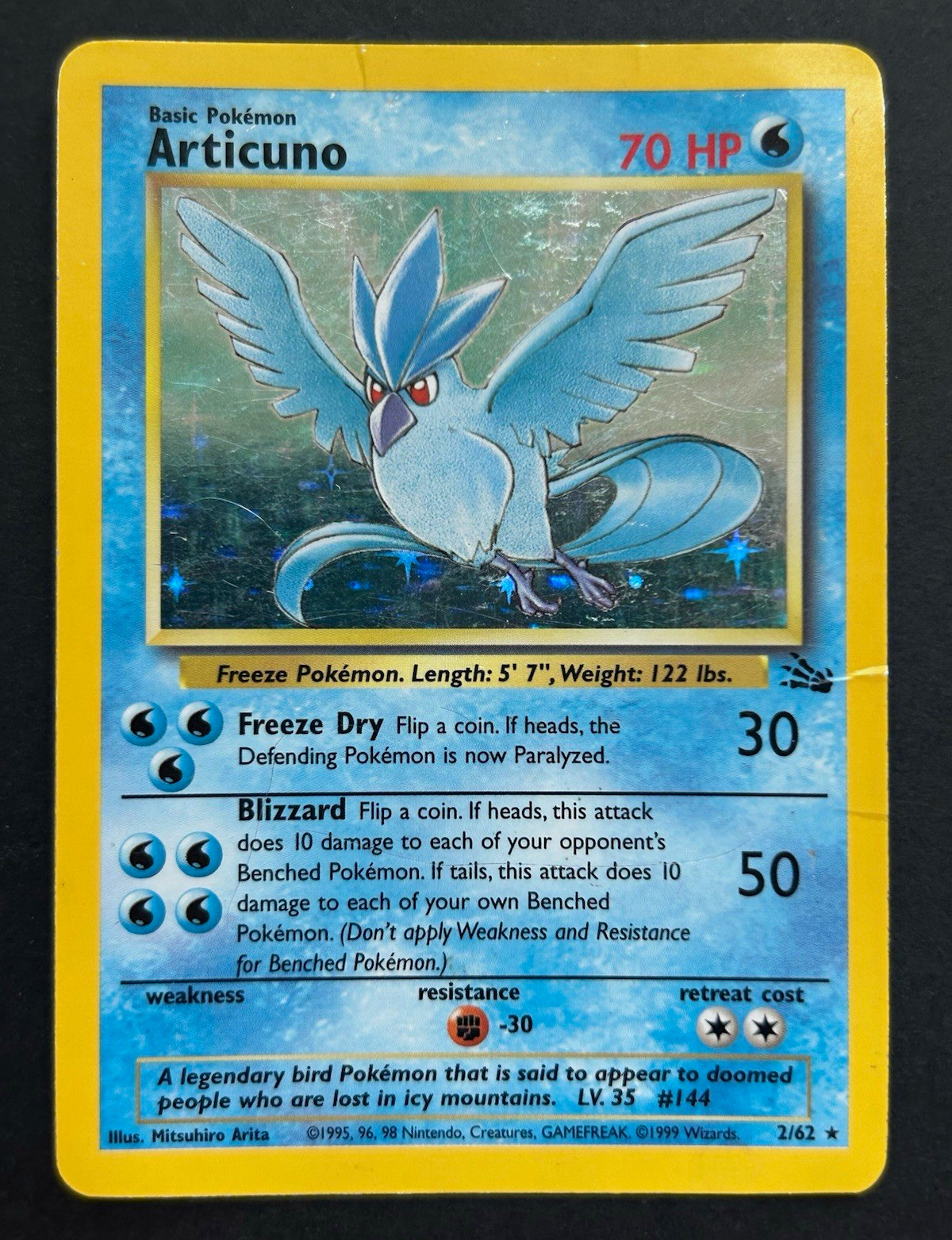 Articuno 2/62 Fossil Holo HP