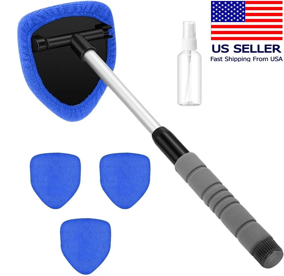 Windshield Cleaning Tool Kit Car Window Glass Wiper Cleaner Brush Pad Extendable Windshield Cleaning Tool Kit Car Window Glass Wiper Cleaner Brush Pad Extendable