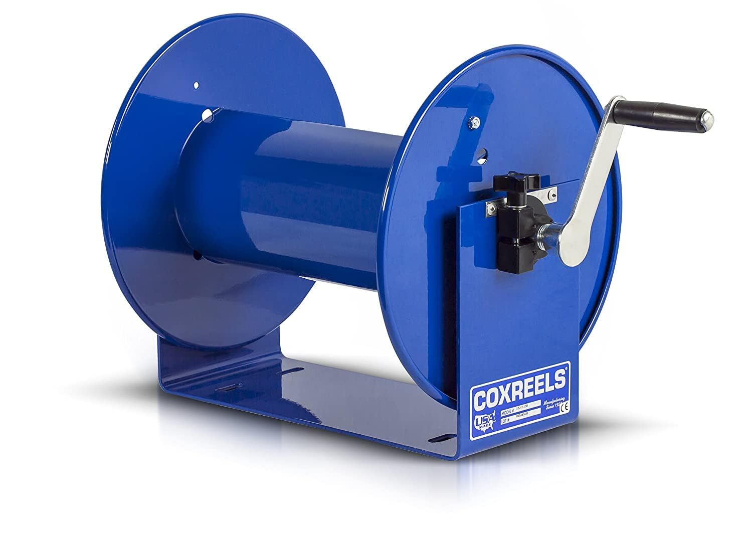 Coxreels 112-4-75 Compact Manual Crank Steel Hose Reel 4 000 PSI Holds ½” x
