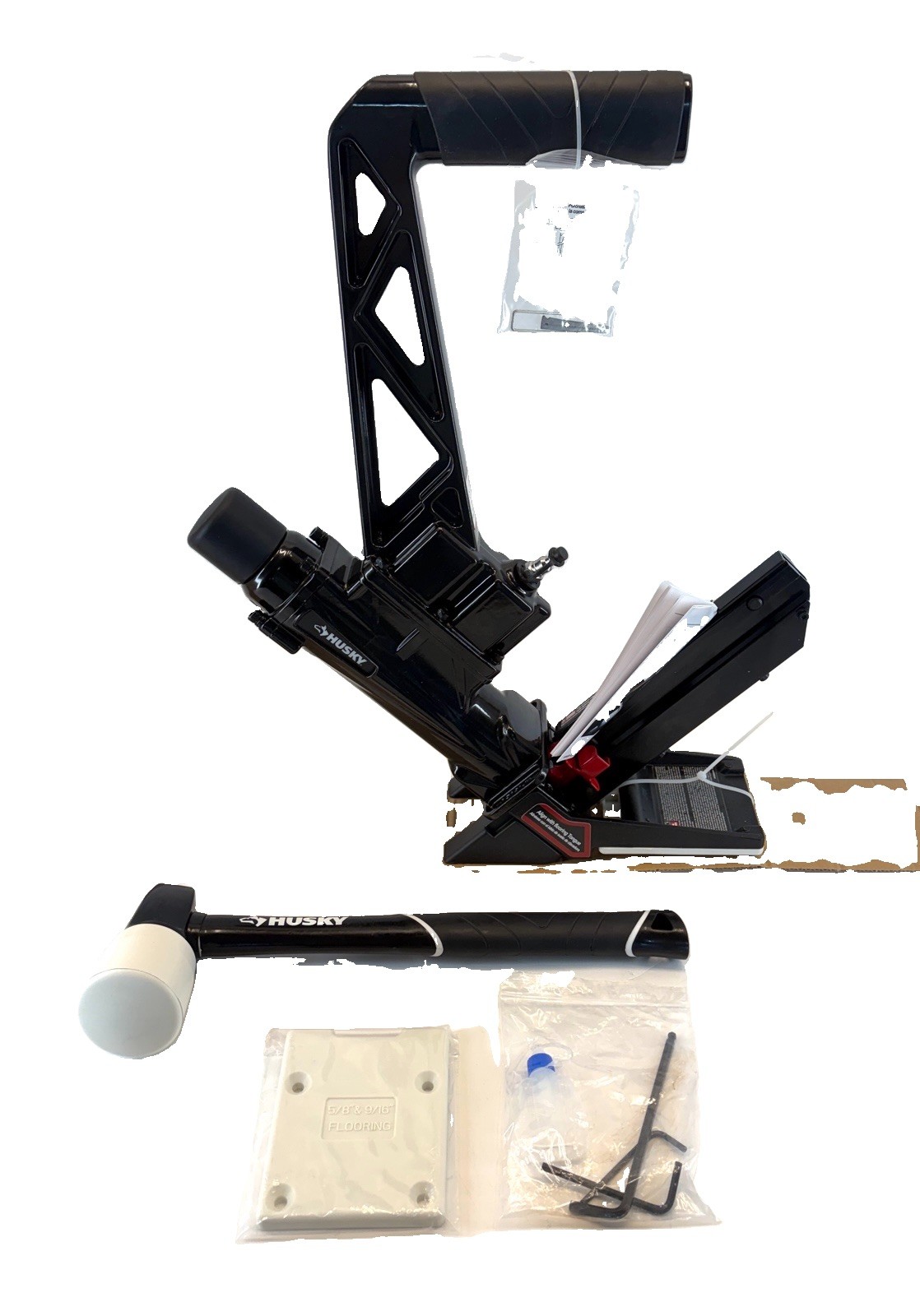 Husky 3 in 1 Pneumatic 2 in Flooring Nailer/ Stapler 15.5 & 16 Gauge HDUFL50