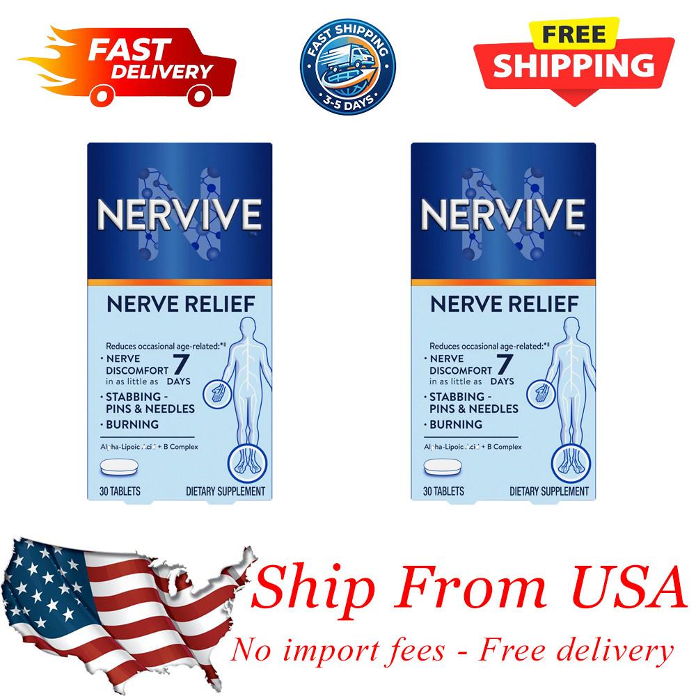 2 Pack - Nervive Nerve Relief Tablets, 30 CT