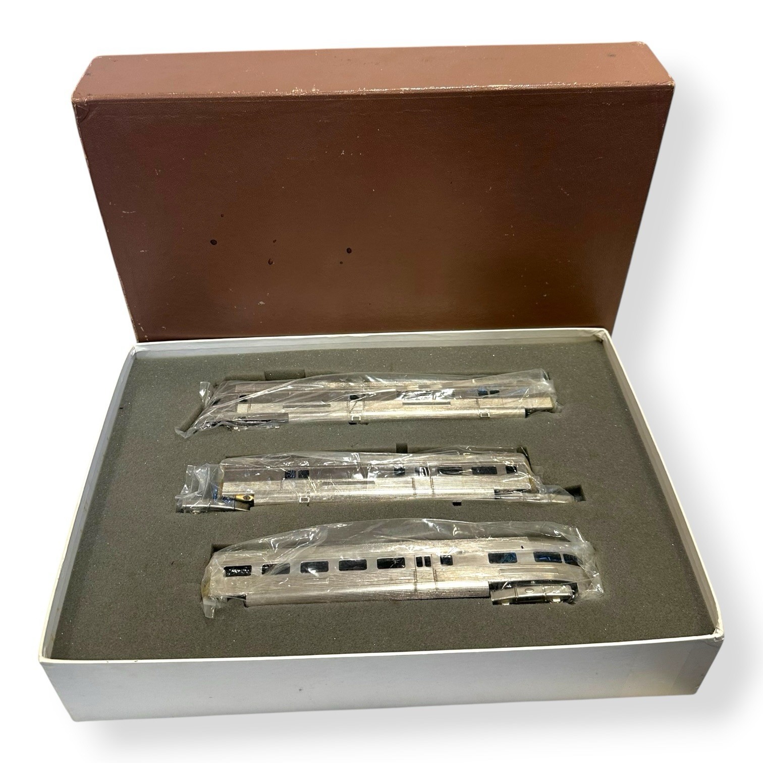 HO Brass Burlington Pioneer Zephyr Train Set CB&Q KMT Japan 3-Car Boxed