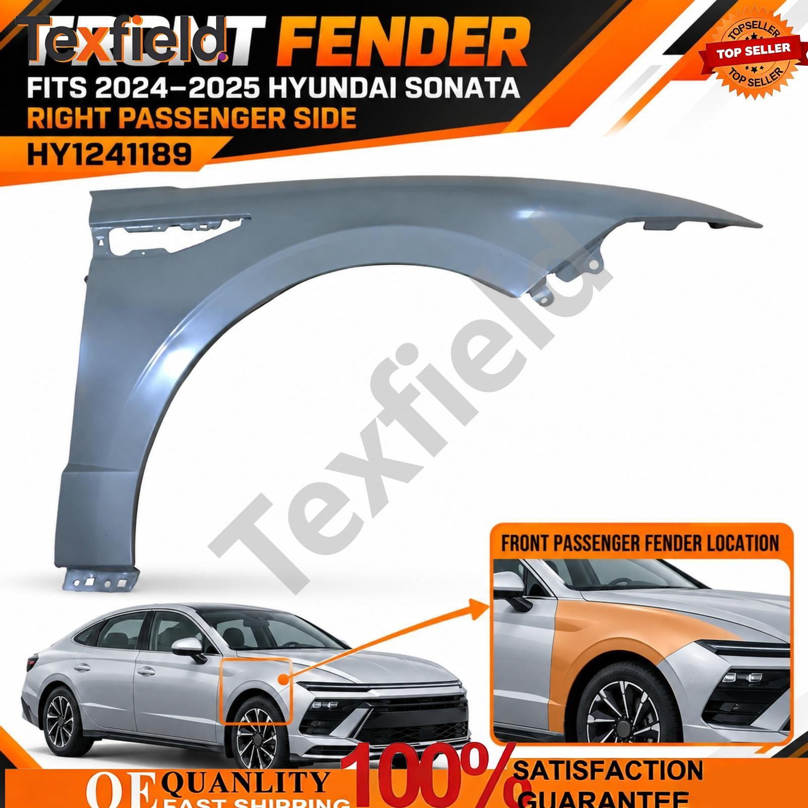 Fit For Hyundai Sonata 2024 2025 HY1241189 New Passenger Side Front Right Fender