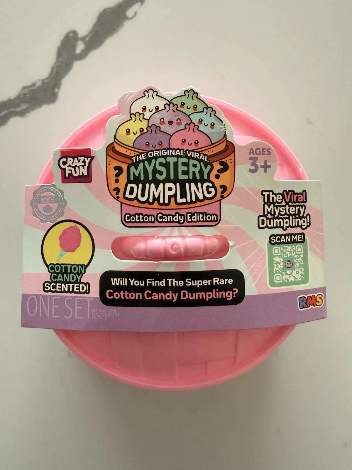 100% Authentic - RMS Crazy Fun Mystery Squishy Dumpling - Cotton Candy New