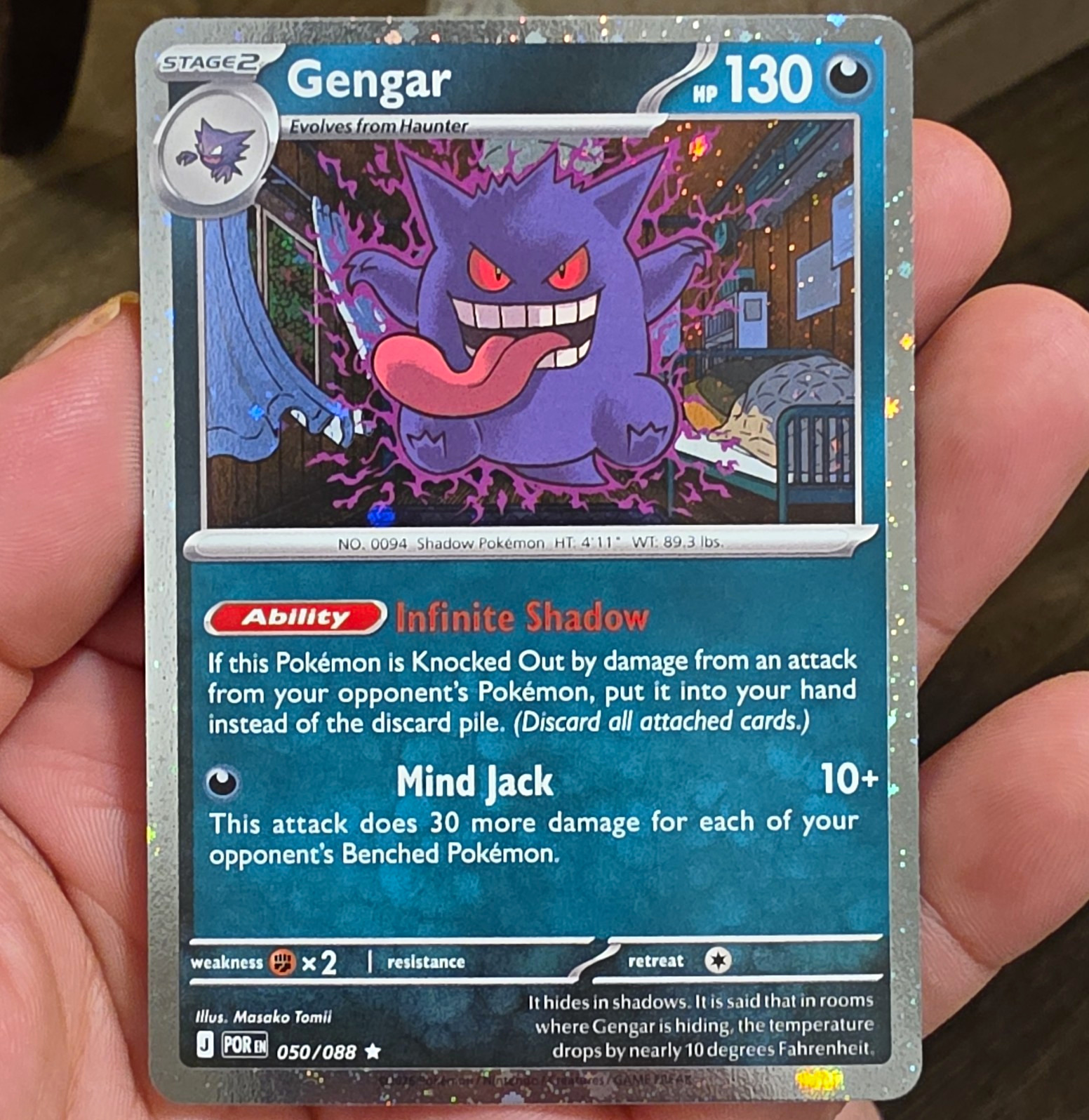  Gengar Holo Rare promo  050/088 Stage 2 HP 130
