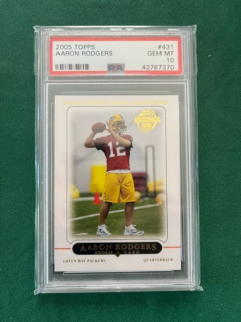 2005 Topps Aaron Rodgers Rookie Green Bay Packers #431 PSA 10 