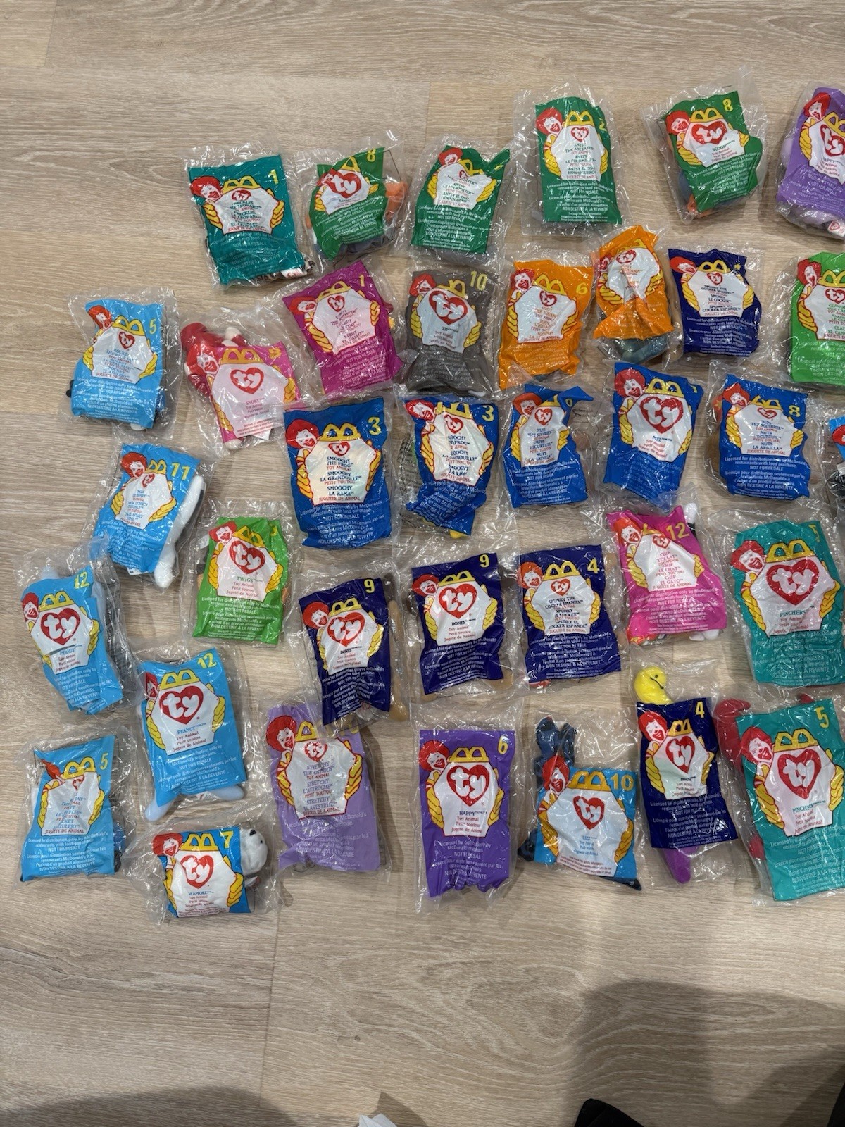 1998 McDonalds Teenie Mini Ty Beanie Babies 45 Sealed 18 Open 63 Total
